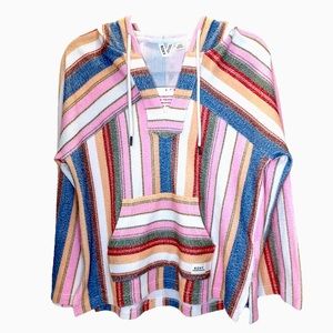 ROXY | Striped Poncho Hoodie
